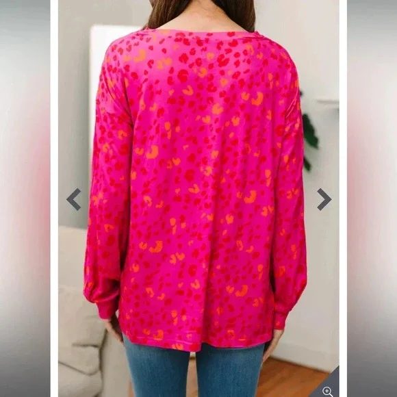NWOT Pink Leopard Top - Picture 10 of 10